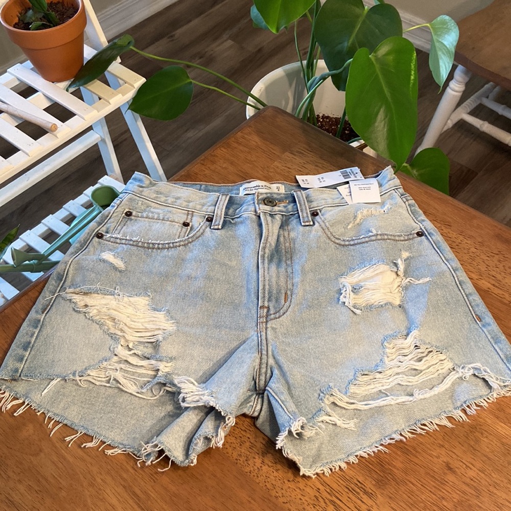Abercrombie & Fitch Curve Love Mid Rise Boyfriend Short
